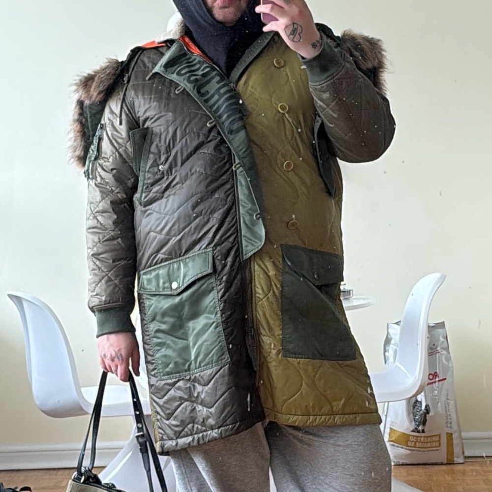 Moschino Green parka with fur trim - Picture 2 of 10
